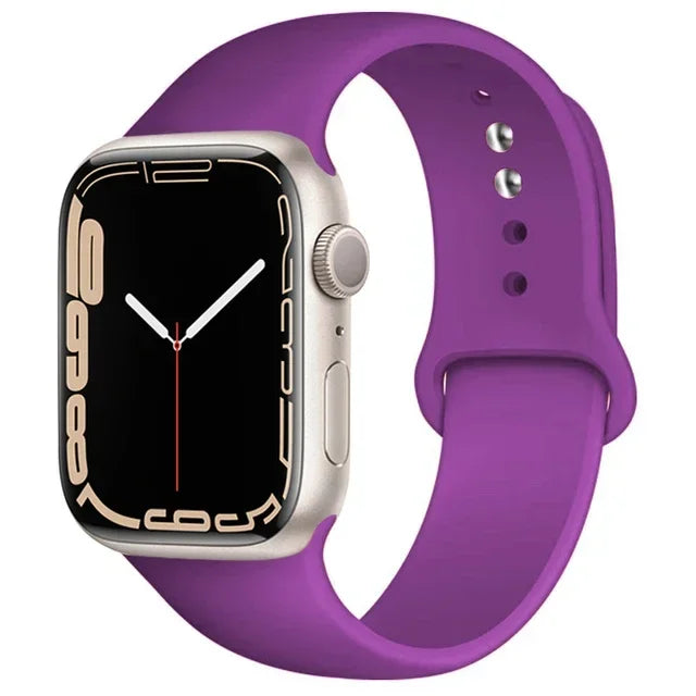 Silicone Band For Apple Watch strap 46mm 44mm 45mm 40mm 41mm 42-38mm 49mm sport bracelet iwatch series 11 10 9 8 7 6 5 SE Ultra3