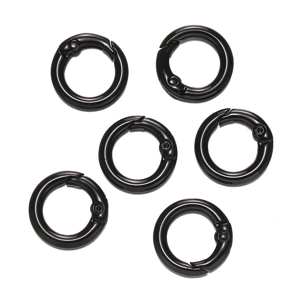 Colorful O-Ring Spring Clasp Clips — Zinc Alloy Carabiner Connectors