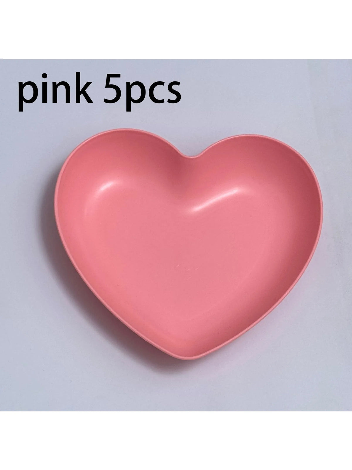 1/5/10/20pcs Plastic Heart Shaped Dinner Plate Set - Red And Pink Heart Themed Fruit Snacks Plate,Suitable For All Parties