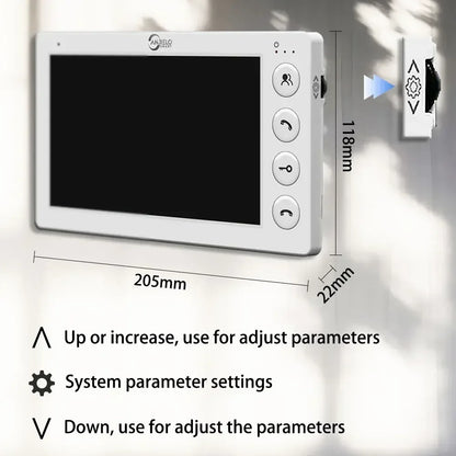 ANJIELO SMART 2/3/4 Unit Multi Apartments Intercom Video Doorbell with RFID Card Unlock 7inch 4Wired Video Door Phone System