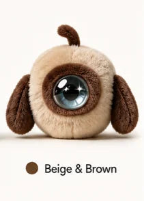 Color-block One-eyed AI Plush Toy Cute Ball Shape with LED Screen Smart Voice Interactive Robot Storytelling Kids Emotional Comp