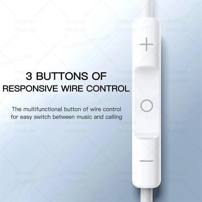 Original Wired Earphones For iPhone 17 16 15 Pro Max In-Ear Earbuds 14 13 12 Headphones For Samsung Xiaomi Headsets Accessories