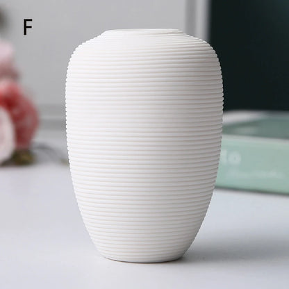 Small ceramic vases, simple home decor, living room decoration, dry flower planters, handicrafts, hydroponic vases