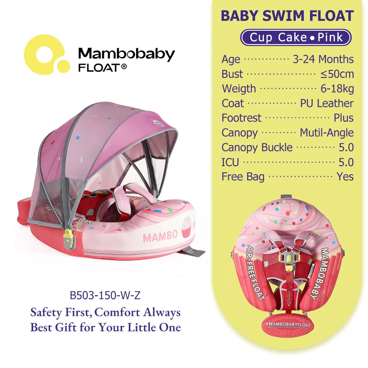 Mambobaby Baby Pool Float Vip 5 Dropshipping Blackproof Pool Mat For Infant Non-Inflatable Natation Buoy With Parasol Beach Toys