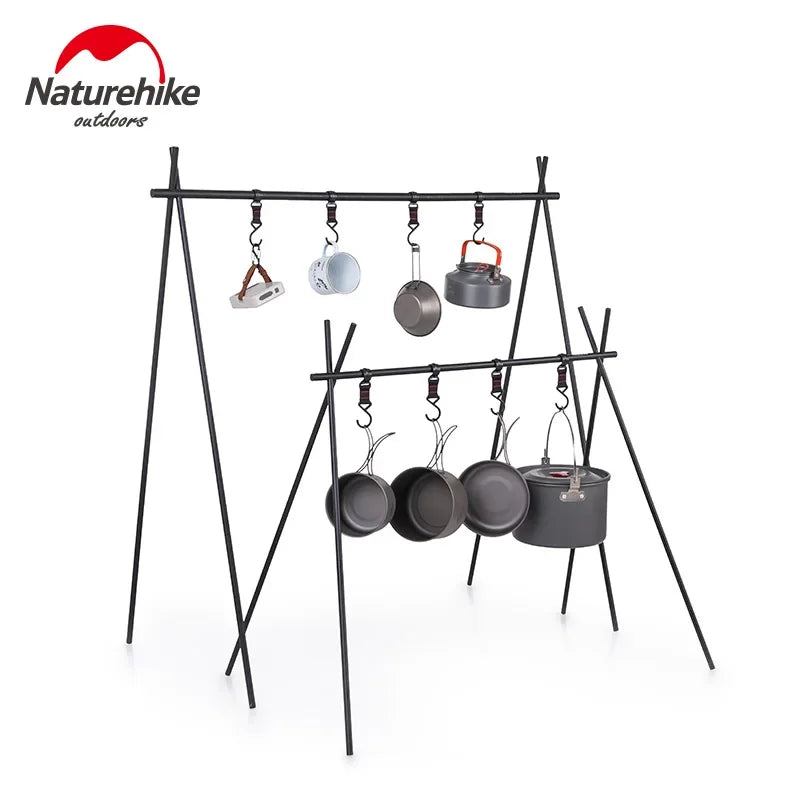 Naturehike-Aluminum Alloy Hanging Rack, Outdoor Camping Tableware, Triangle Shelf Hanger, Outdoor Camping