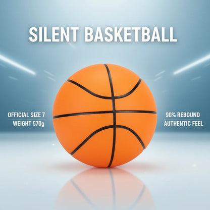 Weighted Silent Basketball 570g Size 7 and 450g Size 5 Standard Noiseless Basketball PU Foam Airless Indoor Training Quietly
