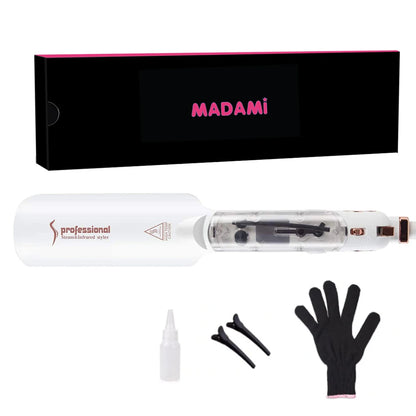 Infrared Steam Hair Straightener Curler Ceramic Glaze Plate 450°F Fast Heating Vapor Flat Iron Straightening Irons Dual Voltage