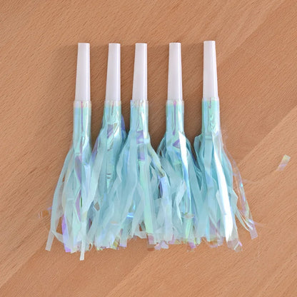 12 pcs Colorful tassel blowing dragon toy whistle birthday party wedding decoration festival party atmosphere cheering props