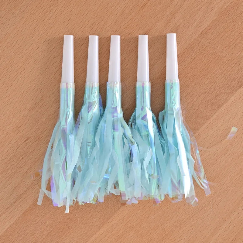 12 pcs Colorful tassel blowing dragon toy whistle birthday party wedding decoration festival party atmosphere cheering props