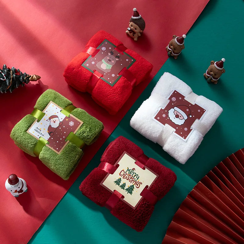 Christmas Face Towel, , Souvenir, Creative Gift Towel, Soft and Highly Absorbent Pure Cotton Material, Perfect for  Bathroom