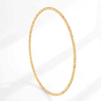 Women Gold Color Stackable Bangles Anti-Tarnish Stainless Steel Bracelets Stack Jewelry for Wedding Valentine Gift