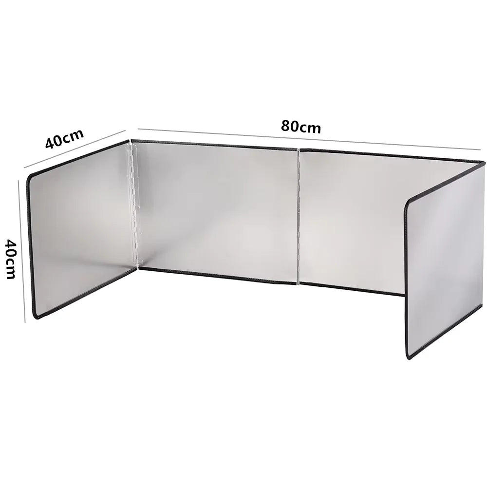 LMETJMA Splatter Guard Foldable Stainless Steel Oil Splash Board Nonstick Oil Splatter Guard Heat Insulation Board For Stove Top