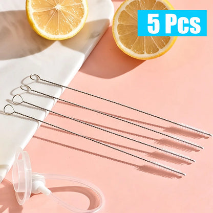 1-500Pcs Nylon Straw Cleaning Brush Pipe Cleaner Stainless Steel Drinking Straws Cleaning Brush for Tube Sippy Cup Pipe Spray