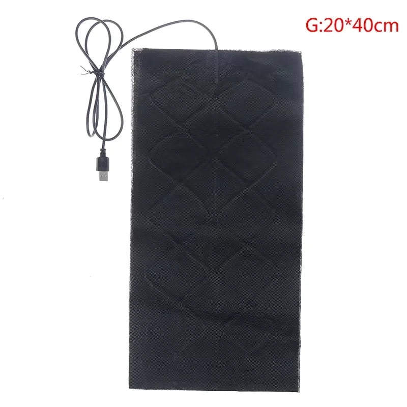 5V USB Carbon Fiber Electric Heater High Temperature 50-60℃ Waist Knee Pain Relief Fast Heating Portable Pad