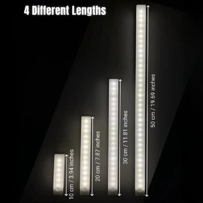 LED Motion Sensor Light Wireless USB  Rechargeable Night Light Portable Induction Lamp for Cabinet Wardrobe Staircase