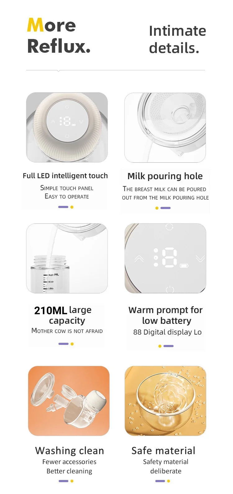 Wearable Electric Breastmilk Pump Handsfree BPA Free With 3 Mode 9 Levels Adjustable Low Noise Wireless Breastfeeding Pump