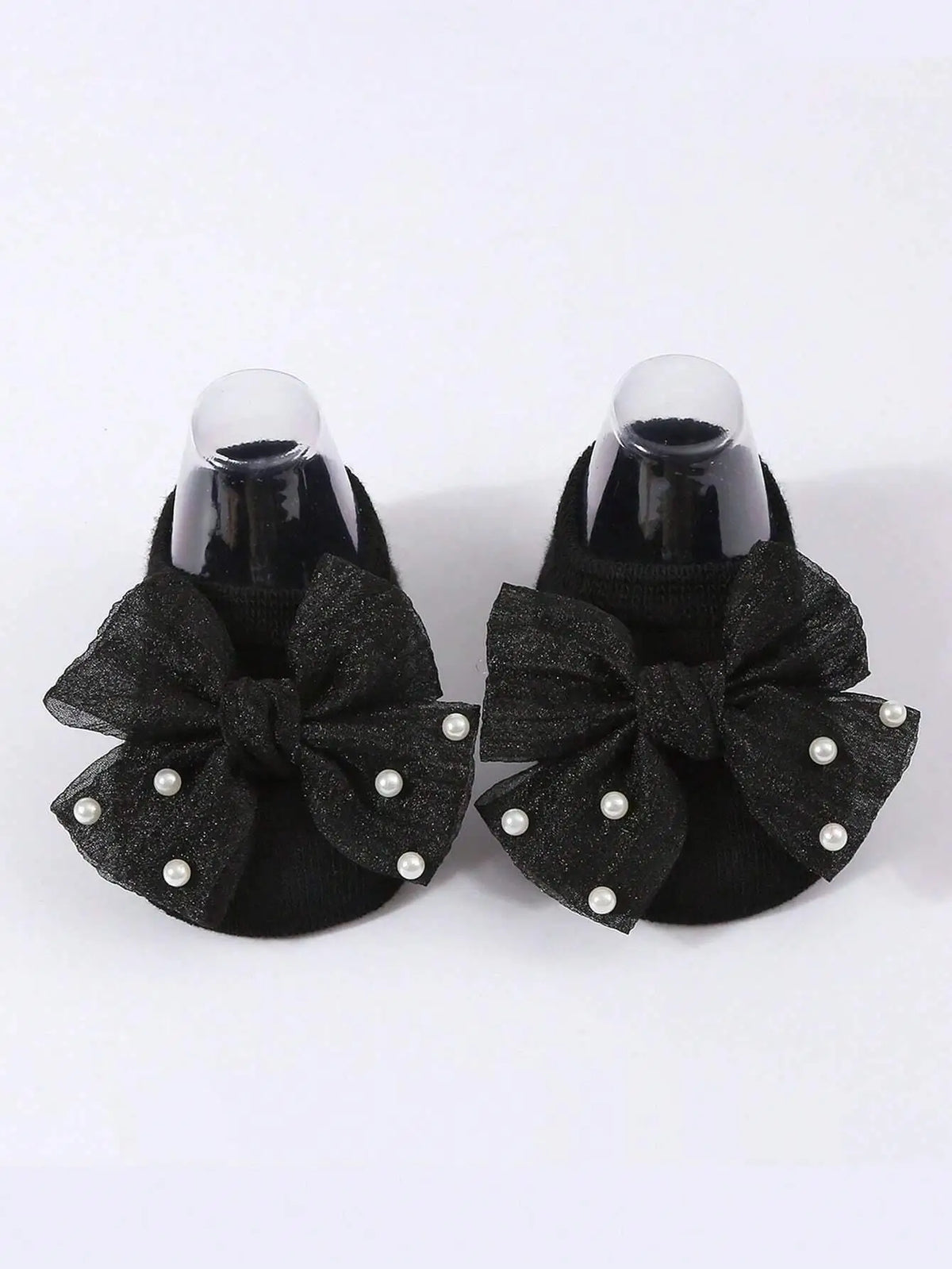Soft Baby ulle Bow with Pearl Embellishments Socks  Ideal for Birthday & Photoshoot baby socks