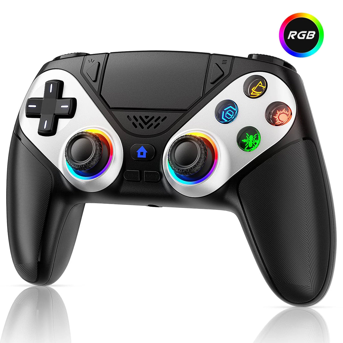 Controller for Playstation 5/PS5/PS5 Pro/Slim/PC,Wireless Gamepads RGB Joystick Turbo/Marco Program Dual Vibrate Game Controle