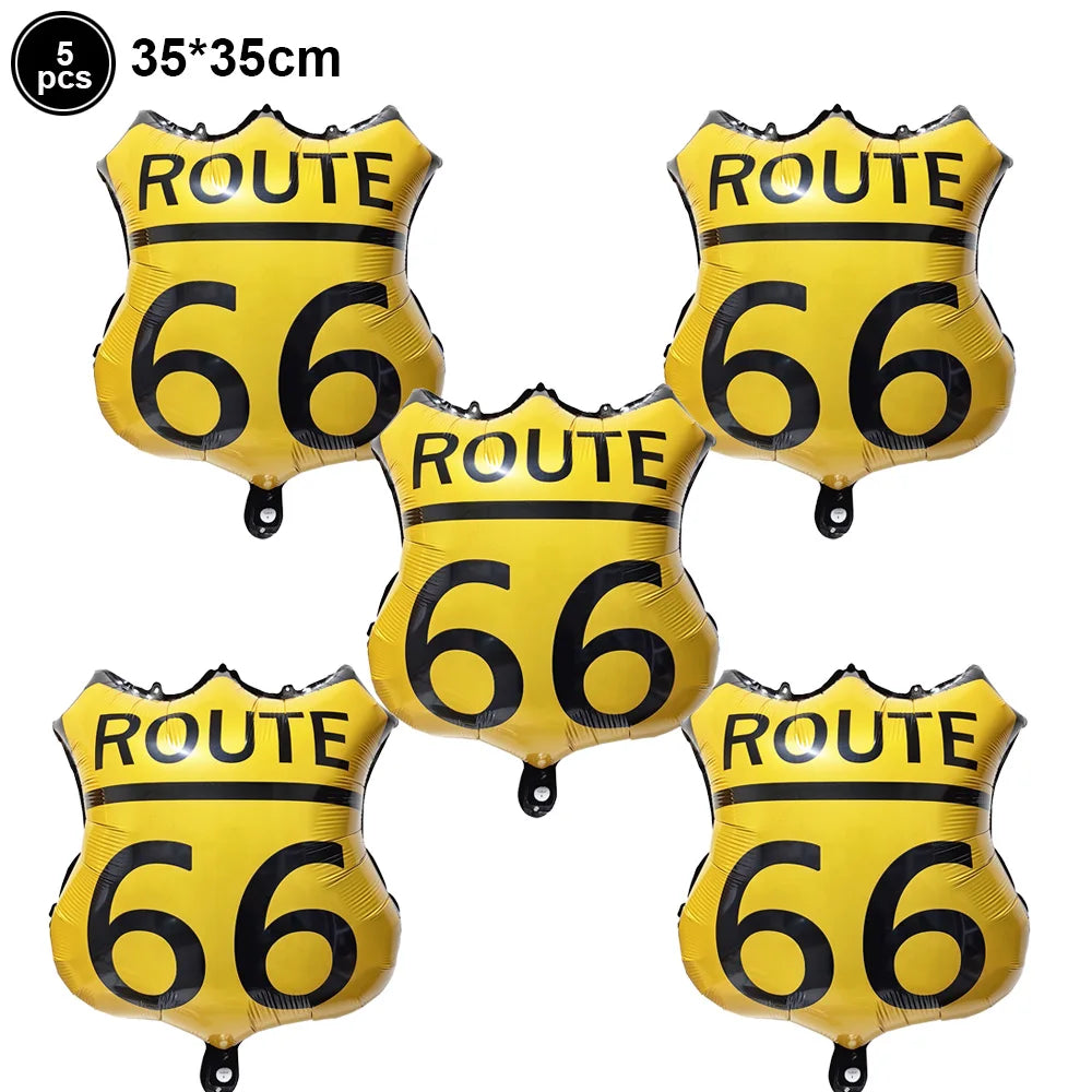 40'' Number Race Car Balloon Racetrack Balloon Truck Bike Wheels Tire Racing Car Theme Party Supplies Boys' Birthday Party Favor
