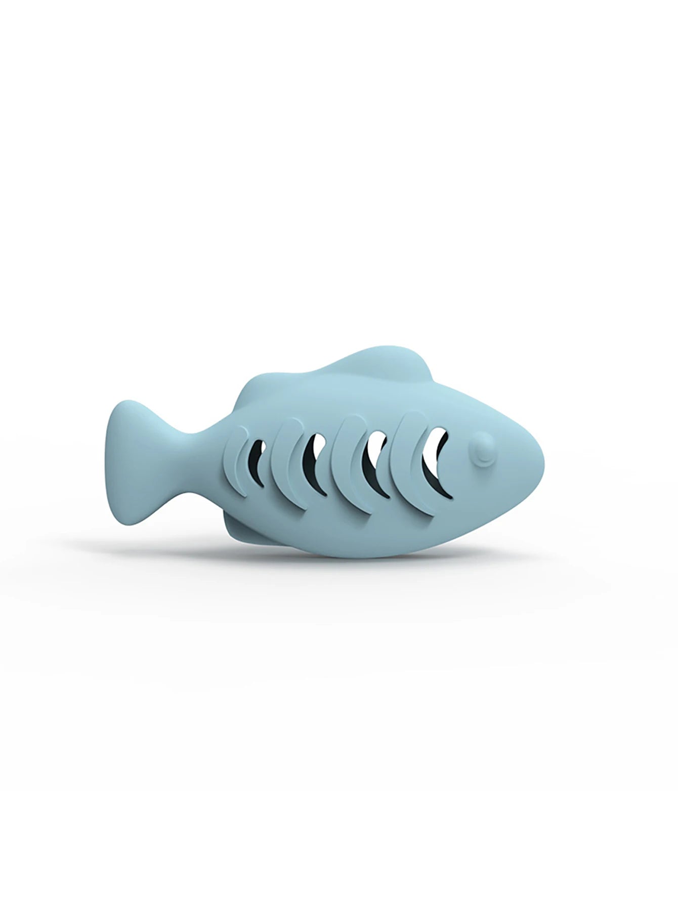Fish-Shaped Cat Chew Toy - Dental Treat Dispenser Puzzle, Safe Silicone, No Battery, Interactive Pet Snack Game