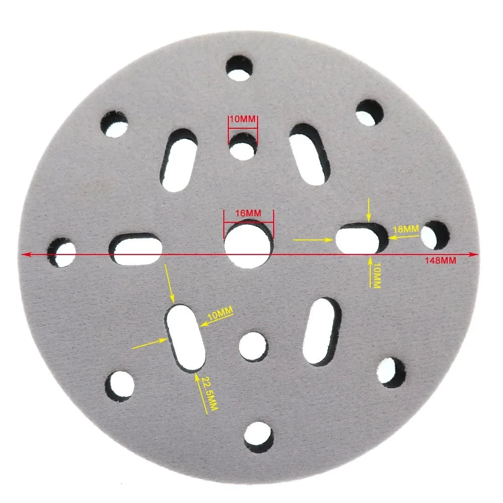 1PCS Buffing Pad 6 Inch 150mm Soft Buffer Sponge Interface Cushion Pad for Sanding Pads Automobiles Motorcycles Abrasive Tools