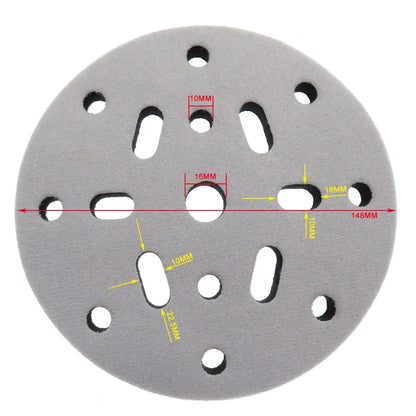 1PCS Buffing Pad 6 Inch 150mm Soft Buffer Sponge Interface Cushion Pad for Sanding Pads Automobiles Motorcycles Abrasive Tools