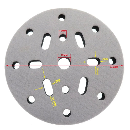1PCS Buffing Pad 6 Inch 150mm Soft Buffer Sponge Interface Cushion Pad for Sanding Pads Automobiles Motorcycles Abrasive Tools