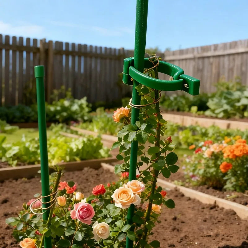 20/5PCS Plant Support Rods Adjustable Plant Stake Orchid Sticks With Clip Flowers Plants Vine Stand Holder Garden Stakes Pole