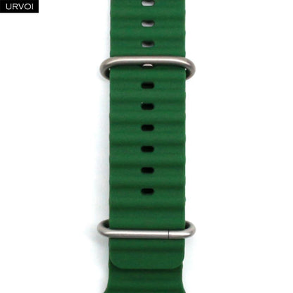 URVOI Ocean Band for Apple Watch Ultra 4 3 2 Strap Series 12 11 10 SE Sport Band for iWatch Silicone Wristband Black Buckle 49mm