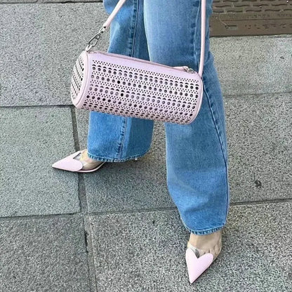2026 New  High Heels Pvc Transparent Sandals Women'S Pointed-Toe Sexy Single Shoes