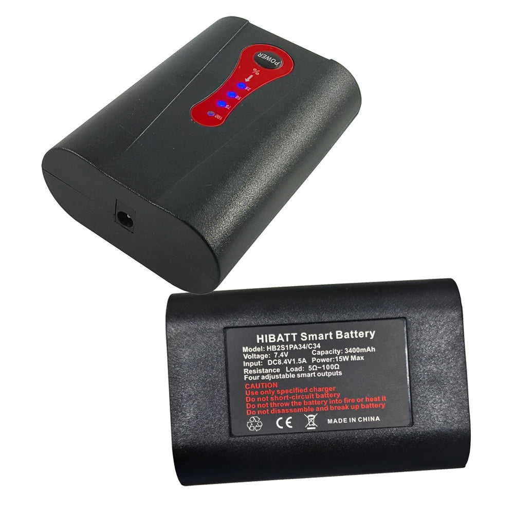 Smart batteries 7.4V 3400mAh 18650 for Heated Clothing, Heated Vest,Gloves,Electric Heating Belt heated insole shoes