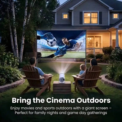 Projector - Supports 4K resolution, brightness 5000 lumens, 240 °   Full-angle projection, automatic keystone correction and autofocus, WiFi 6 and Bluetooth 5.3 wireless projection, ultra-quiet design ≤26 decibels