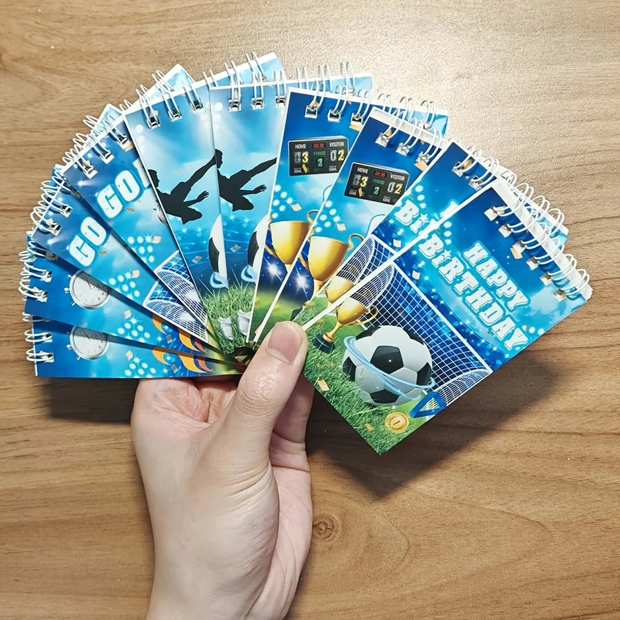 Football-Themed Notebook, Smooth Writing, Student Mini Notebook, Schedule Memo Pad, Diary and Planner for Football Enthusiasts.