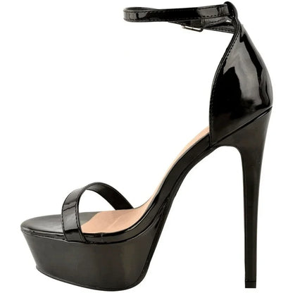 LOSLANDIFEN Women Sandals Sexy Open Toes 14cm Supper High Heels Peep Toes Platform Stilettos Party Wedding Shoes Plus Size 43 44