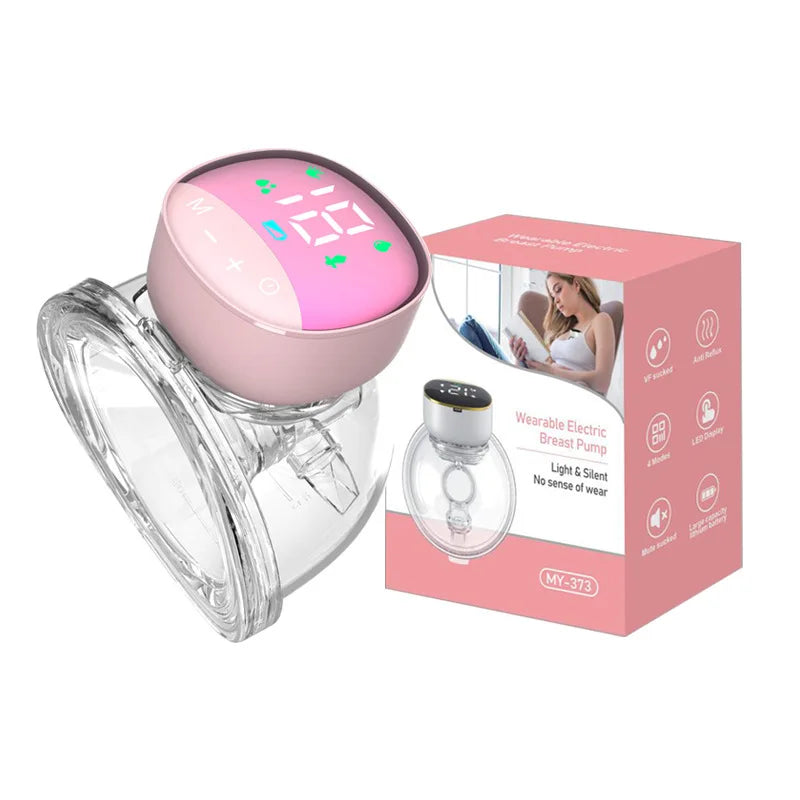 New LCD Electric Wearable Breast Pump Automatic Hands-free Silent USB Rechargeable Milk Extractor Baby Breastfeeding BPA Free