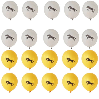 10pcs Horse Balloons Set Party Decor Confetti Sequin Balloons Foil Latex Party Balloons Kid Aldult Cowboy Cowgirl Birthday Party
