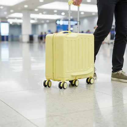Rideable 20 Inch Rolling Suitcase Password Lock Portable Carry On Luggage For Children Travel Vacation