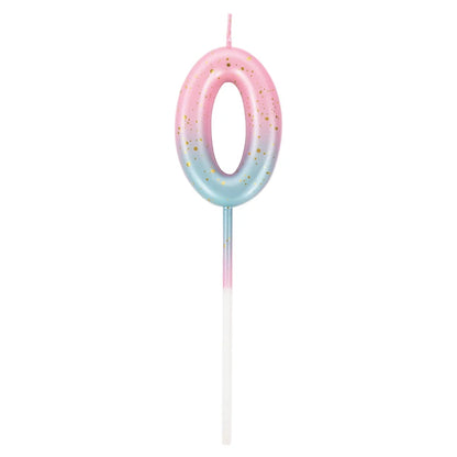 Gradient Cake Candles 0-9 Number Cake Topper Ins Birthday Cakes Toppers Birthdays Party Cupcake Decoration DIY Baking Supplies