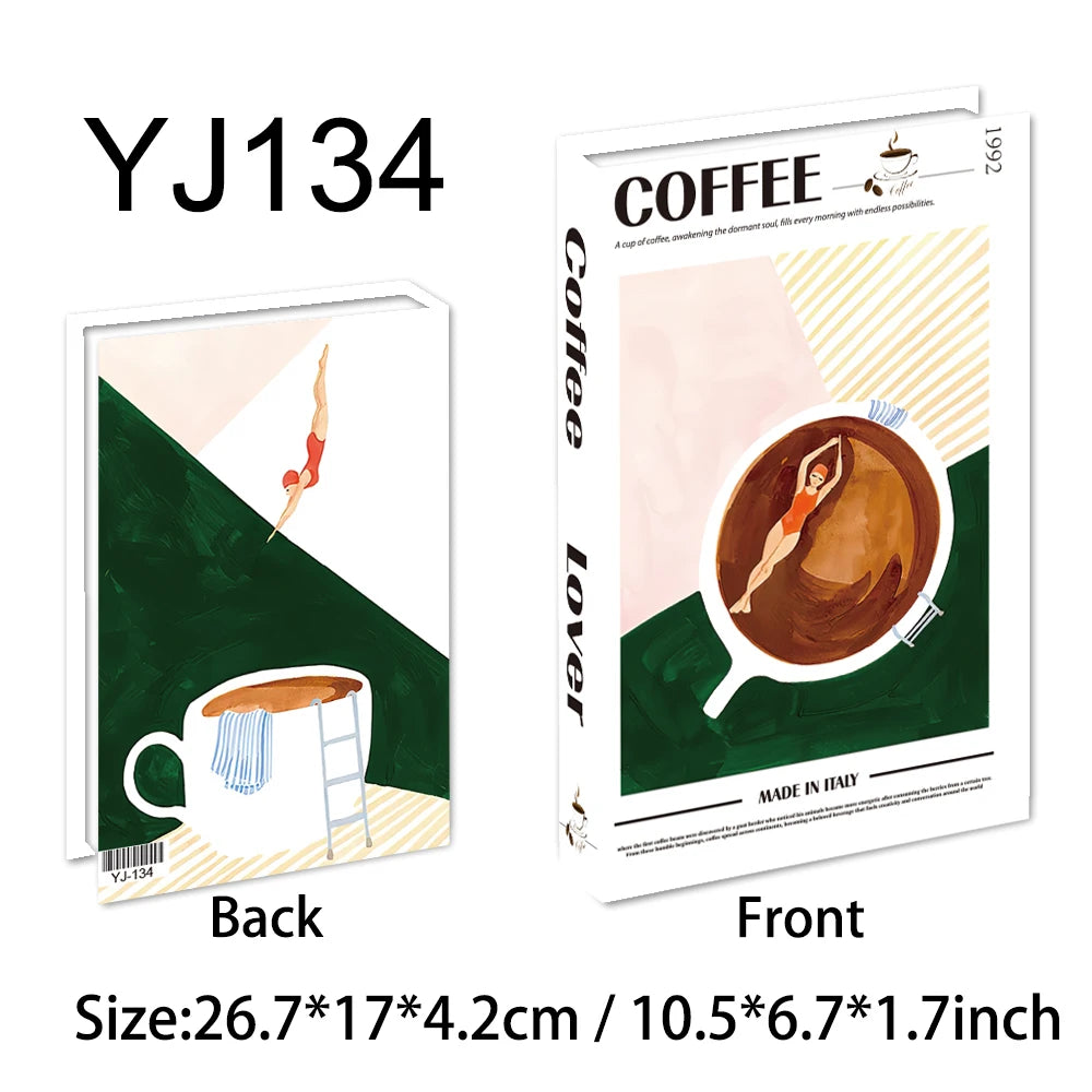 Luxury Fake Books Home Decoration Accessories for Living Room Fashion Fake Book Storage Box Simple Nordic Coffee Table Books