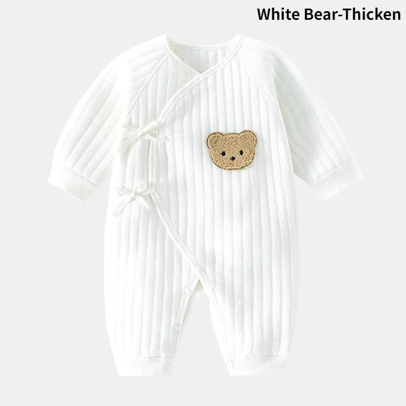 Bear Newborn Baby Clothes New Born Baby Jumpsuit for Boys Girls Cotton Toddler Rompers with Hat Bebe Outfits One-Piece Pajamas