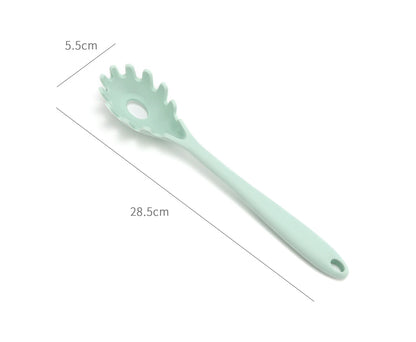 11.2 inch Pasta Fork Premium Silicone Spaghetti Strainer Heat Resistant Noodle Spoon Server Food Grade Kitchen Cooking Tools