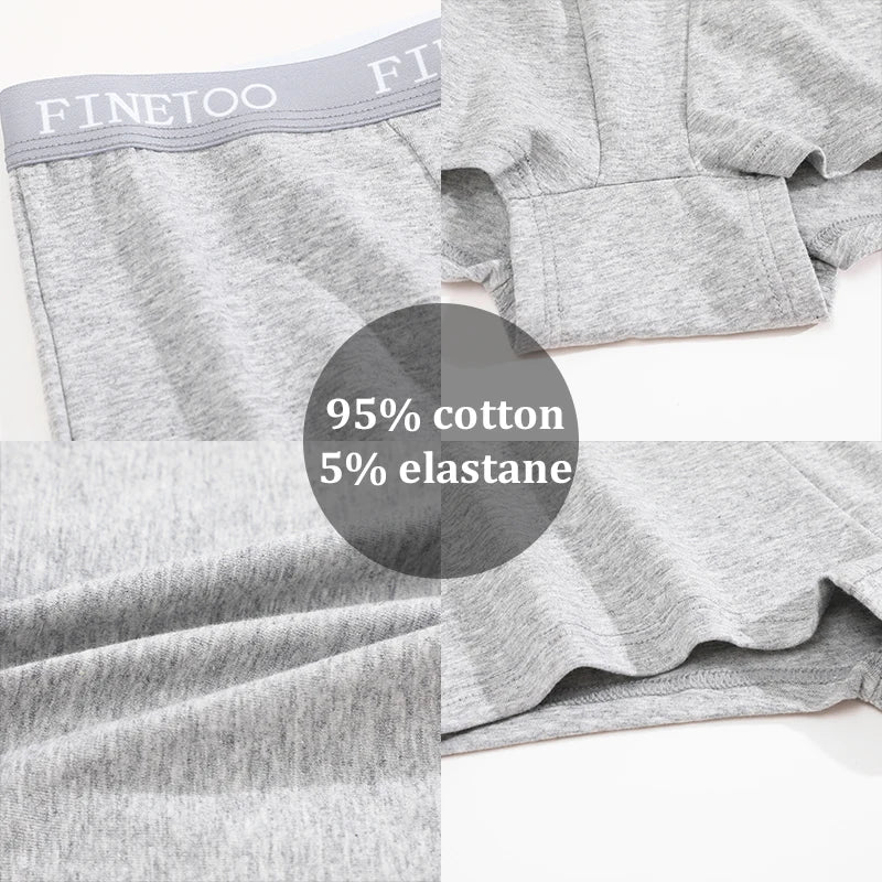 FINETOO 6Pcs Women Cotton Panties Mid Rise Stretch Logo Waistband Boxer Briefs Soft Breathable Solid Color Seamless No Ride Up Underwear for Daily Yoga Workout Leggings Anti Chafe Hip Coverage Short Underpants