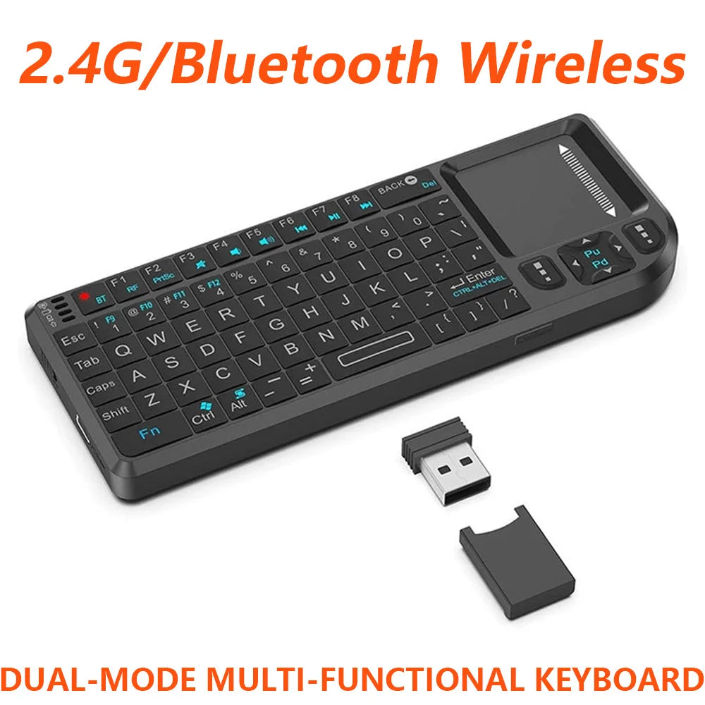 2.4G/Wireless Bluetooth Mini Keyboard Multifunctional Red Laser Keyboard With Touch Mouse Compatible For iOS Windows Android
