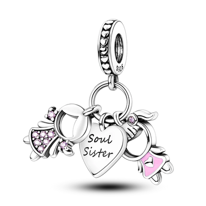 2026 Hot Sale Charms Bead 925 Sterling Silver Pink Butterfly Luminous Firefly Dangle Fit Bangle Bracelet Necklace DIY Jewelry