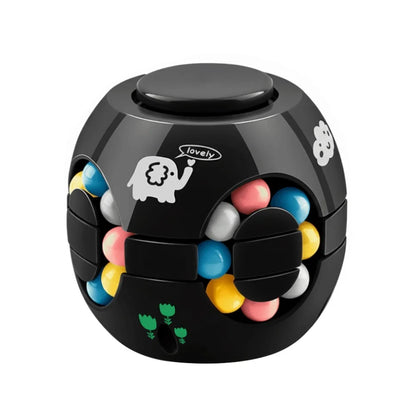 New High Quality Portable Funny Plastics Magic Bean Cube Spinner Rotating Ball 3D Rotating Ball Finger Gyro Finger Spinner Gyro