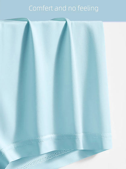 4 Pieces of Men's Underwear Fashion Trend Ice Silk Material Multi-Size 4 Color Combination Men's Boxer Briefs