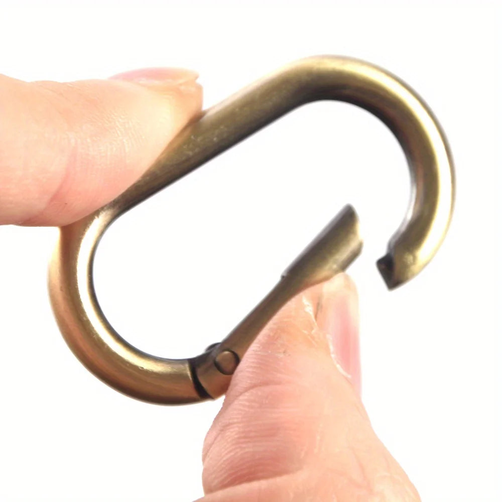 Oval Spring Clasp Clips | Zinc Alloy O-Ring Carabiner Hooks | Purse & Bag Strap Connectors