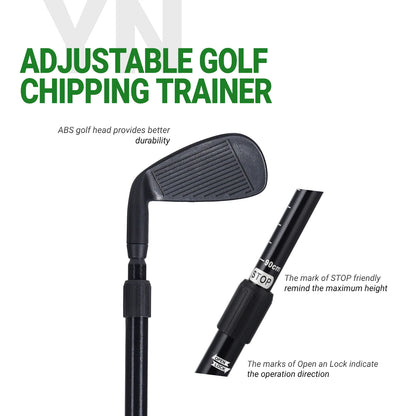 Adjustable Golf Chipping Trainer Golf Clubs 22-37" - Lightweight ABS Clubhead for Beginners, 3 Color Options, Youth & Adult Use
