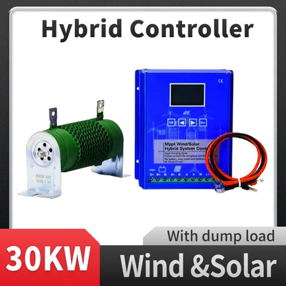 MPPT Wind Solar Hybrid Charge Controller 30KW 10KW 15KW 20KW 12V 24V 48V Regulator for Wind Turbine Windmill Charging Battery