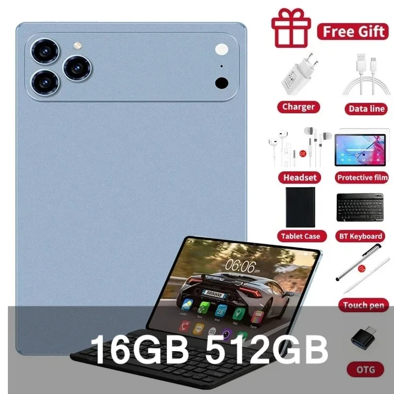 iPad 17 Pro Max SIM 16GB 11.6inch Tablet Dual 1TB MTK G99 5G Dual Card Video Android16 4K HD call WIFI MI Global Version PC AC37